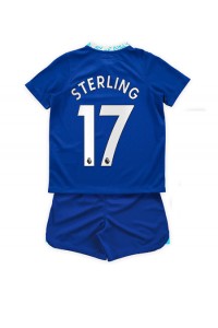 Chelsea Raheem Sterling #17 Babytruitje Thuis tenue Kind 2022-23 Korte Mouw (+ Korte broeken)